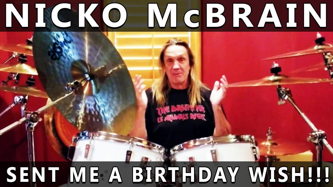 Nicko McBrain Sent Me A Birthday Wish!!! ( 2:31 )