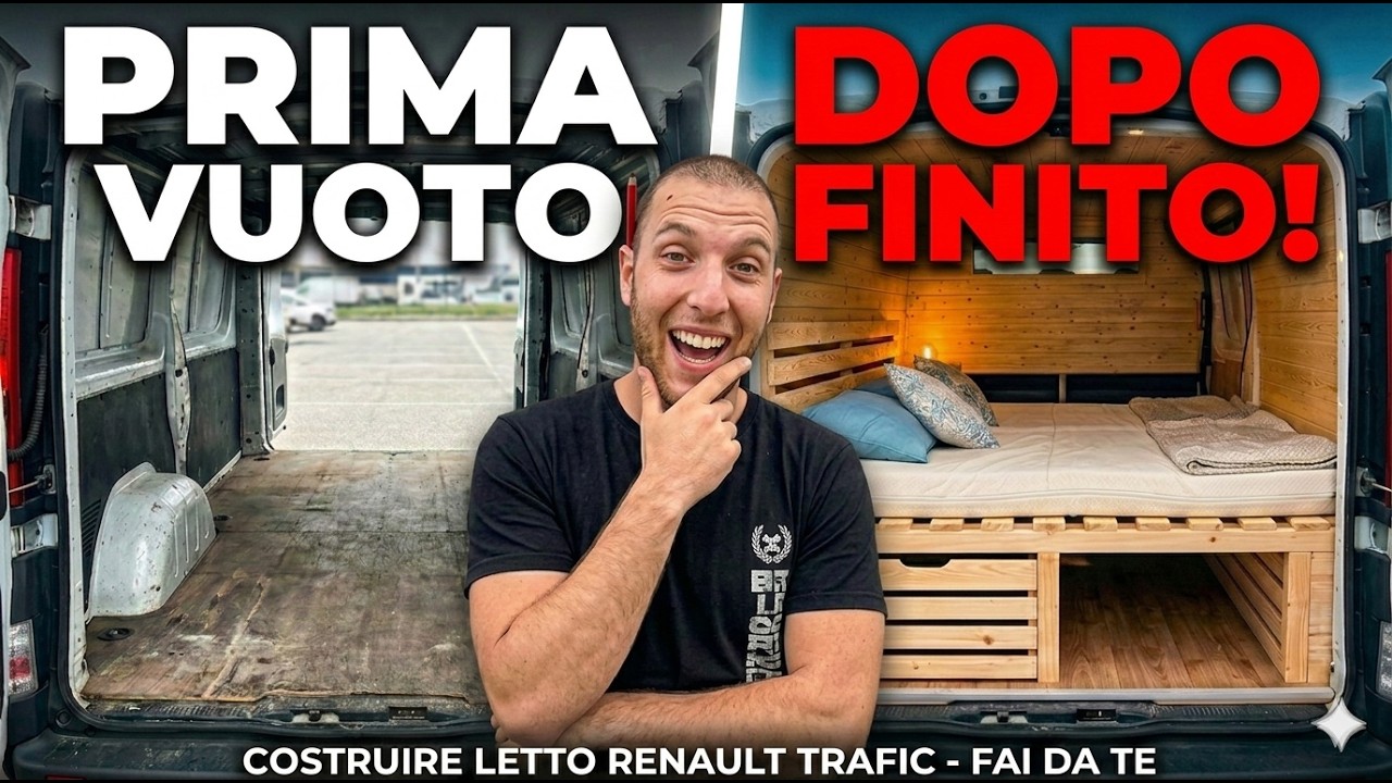 Come Costruire un LETTO SCORREVOLE per VAN CAMPERIZZATO Fai Da Te - RENAULT TRAFIC Van Conversion