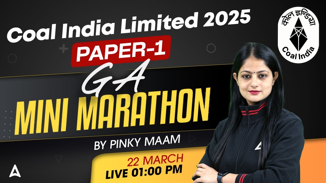 📚 Coal India Limited 2025 | GA Mini Marathon | By Pinky Yadav ✅