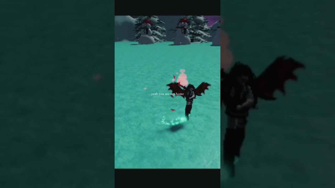 Dancing between two icebergs with ice skates. 