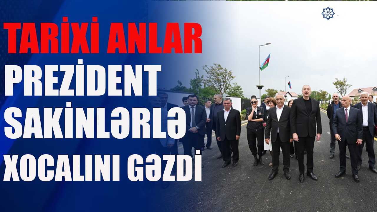 Prezident İlham Əliyev və birinci xanım Mehriban Əliyeva Xocalı şəhərinə köçən sakinlərlə görüşüblər