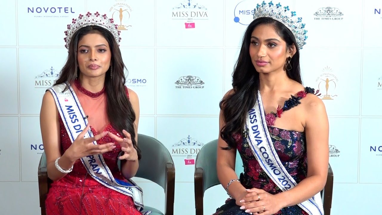 Miss Diva Cosmo 2025 Avani Kakekochhi & Miss Diva Supranational 2025 Avni Gupta Interaction