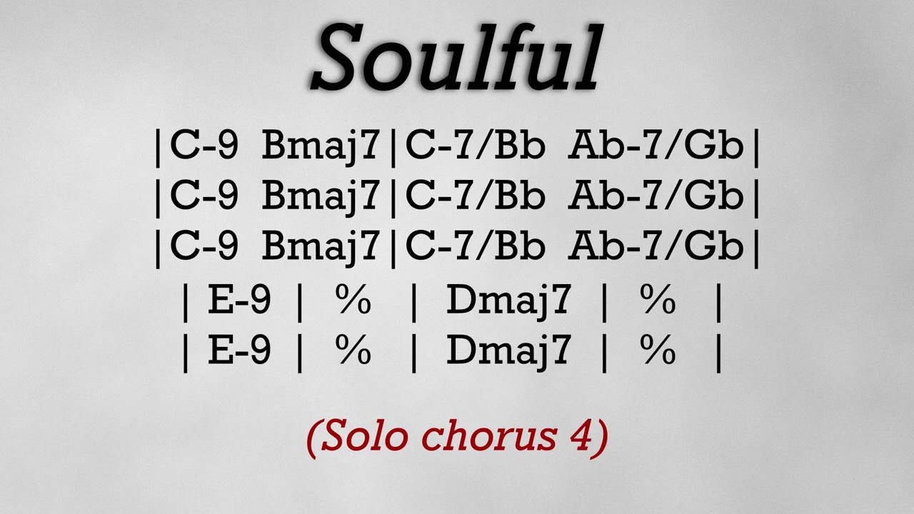 Soulful (Roy Hargrove) Backing Track