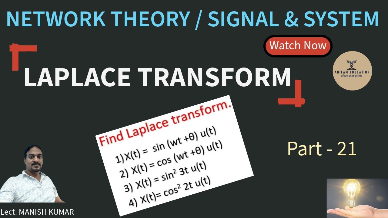 Network theory/Signal & system #Laplace transform Important numericals part 21# Lect.  MANISH KUMAR
