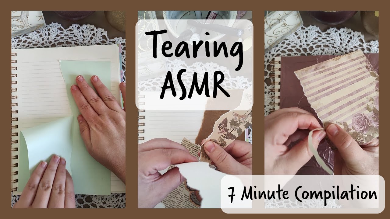 Tearing Sounds ASMR - 7 Minute Compilation - No Music/Talking #junkjournal #asmr #satisfyingsounds