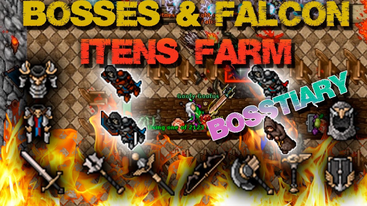 Miniboss Falcon Itens Farm EK SOLO 450+ ( Bosstiary )