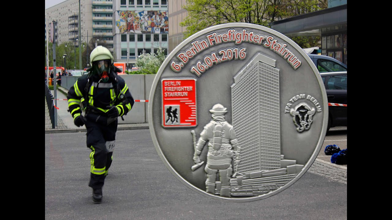 6.  Berliner Firefighter Stairrun 2016    mit  Sapeurs Pompiers Paris