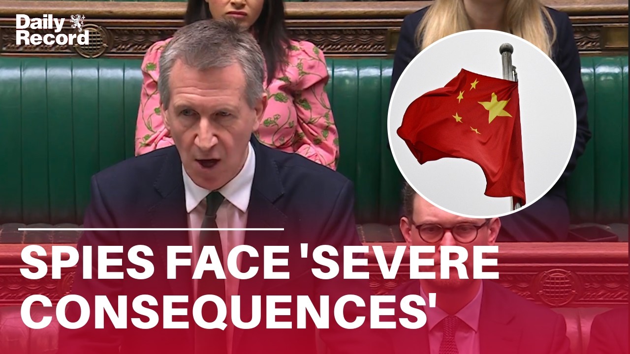 Three men arrested on suspicion of being CHINESE SPIES, Security Minister confirms