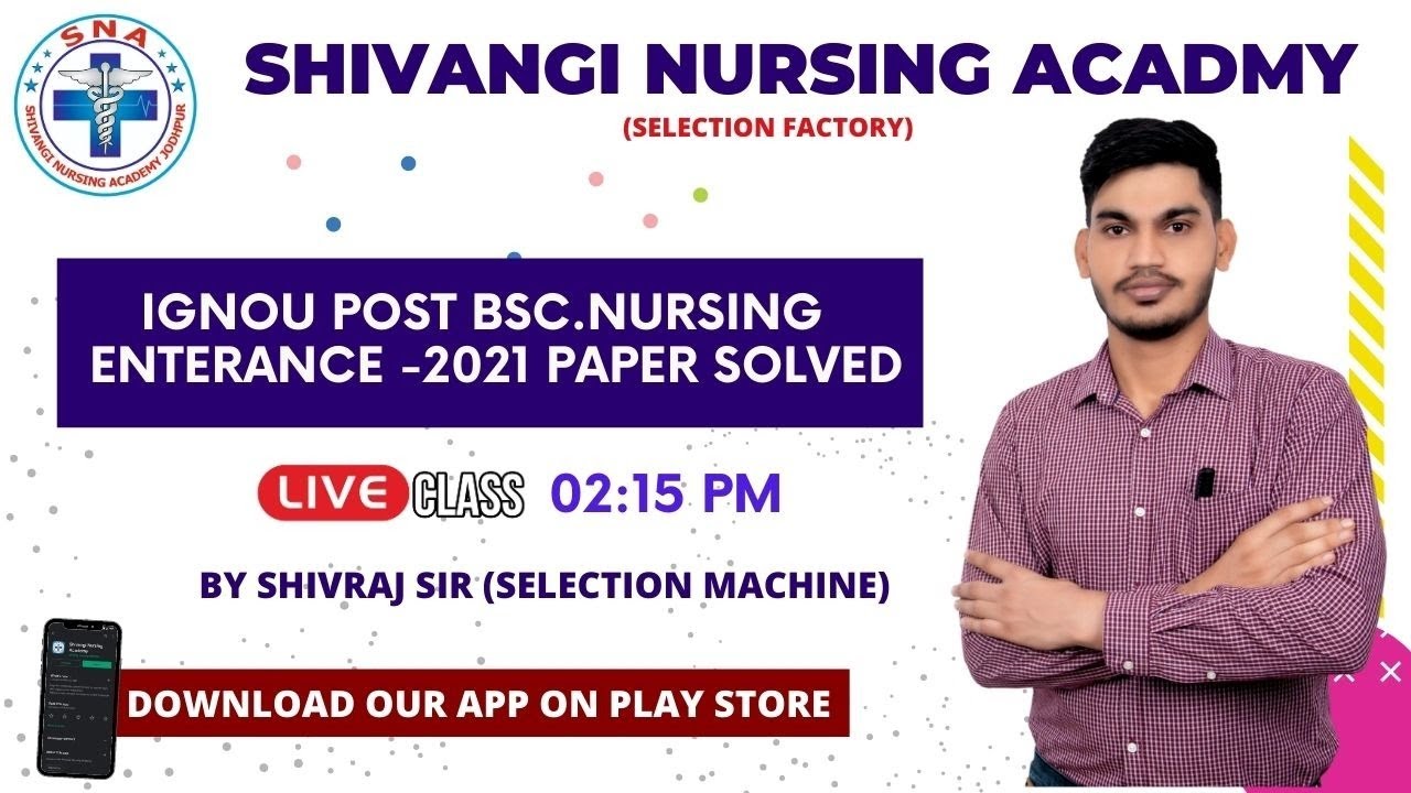 IGNOU Post Bsc.Nursing  Enterance -2021 PAPER SOLVED By shivraj sir
