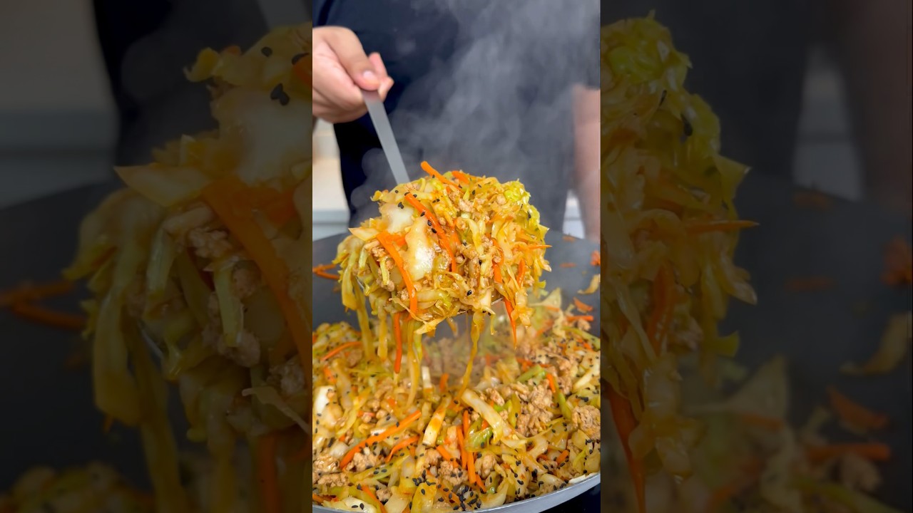 Приготовление еды в миске с яичным рулетом #mealsbyaldenb #healthyrecipes