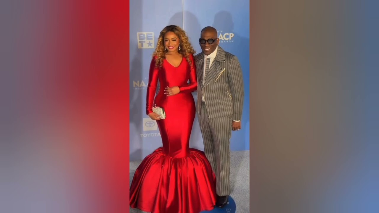 pastor jamal bryant and Dr karri Turner,arrive at the Naacp image award, 