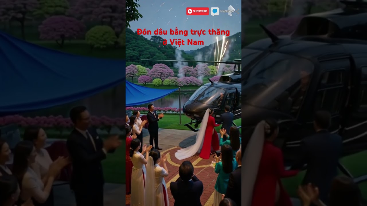 🥰❤️🇻🇳 🇻🇳 Pick up the bride by helicopter in Vietnam 🇻🇳🌹❤️🥰#helicopter #vietnam
