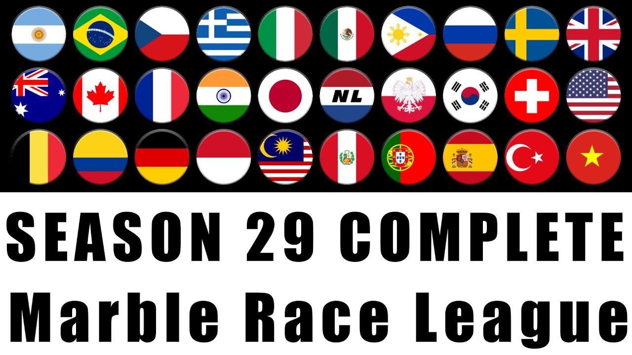 Marble Race League Season 29 Complete Race in Algodoo / Marble Race King