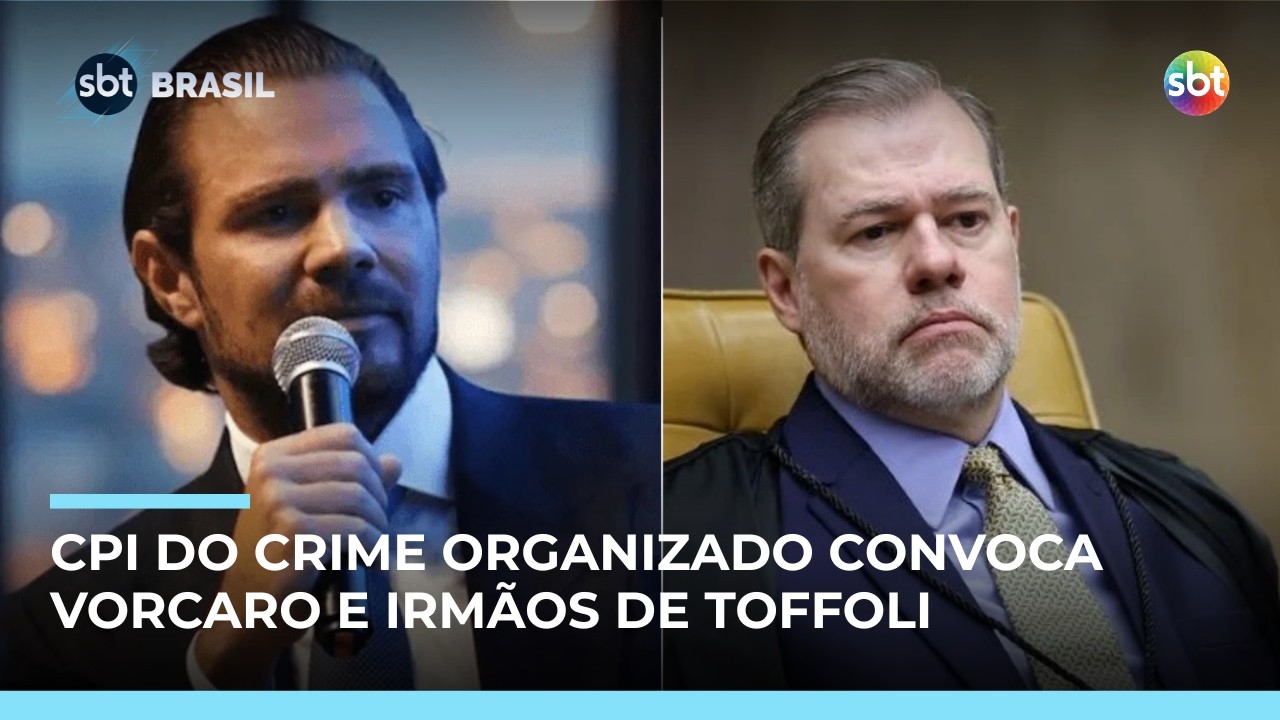 CPI do Crime Organizado aprova convocação de Vorcaro e irmãos de Toffoli | #SBTBrasil
