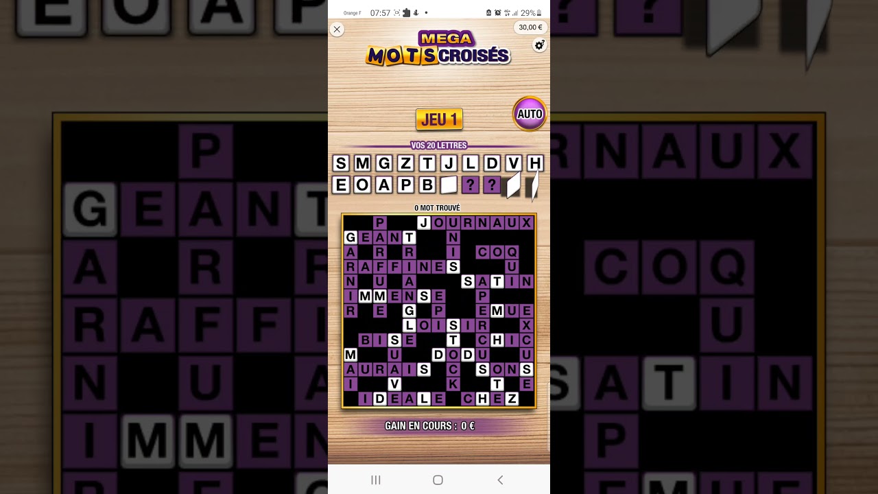 grosse session de mega mots croisés après avec le gain du bingo live fdj en ligne