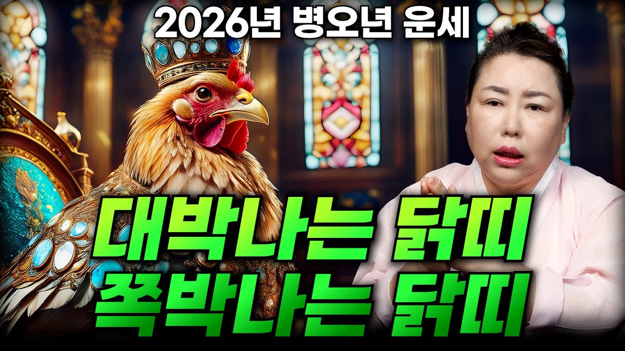 💥2026년 병오년 닭띠운세💥 하반기부터 상승하는 천운과 대운으로 재물을 쓸어담는 닭띠는 몇 년생? / 천안점집 천궁깨비신당