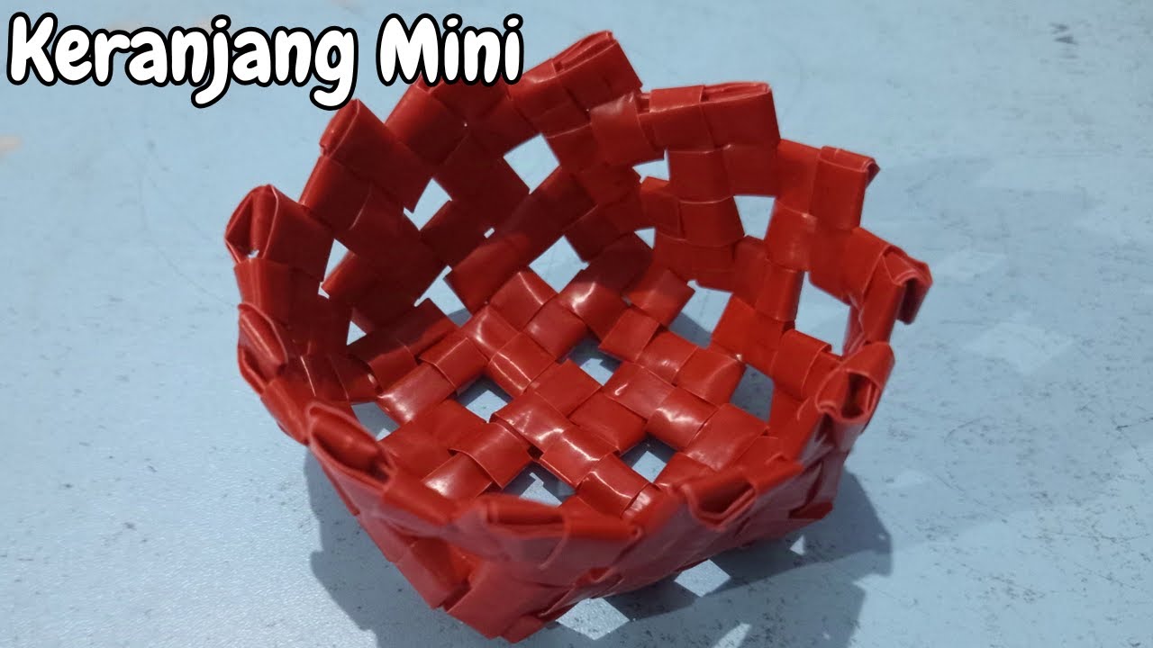 Tutorial Membuat Keranjang Mini Dari Sedotan