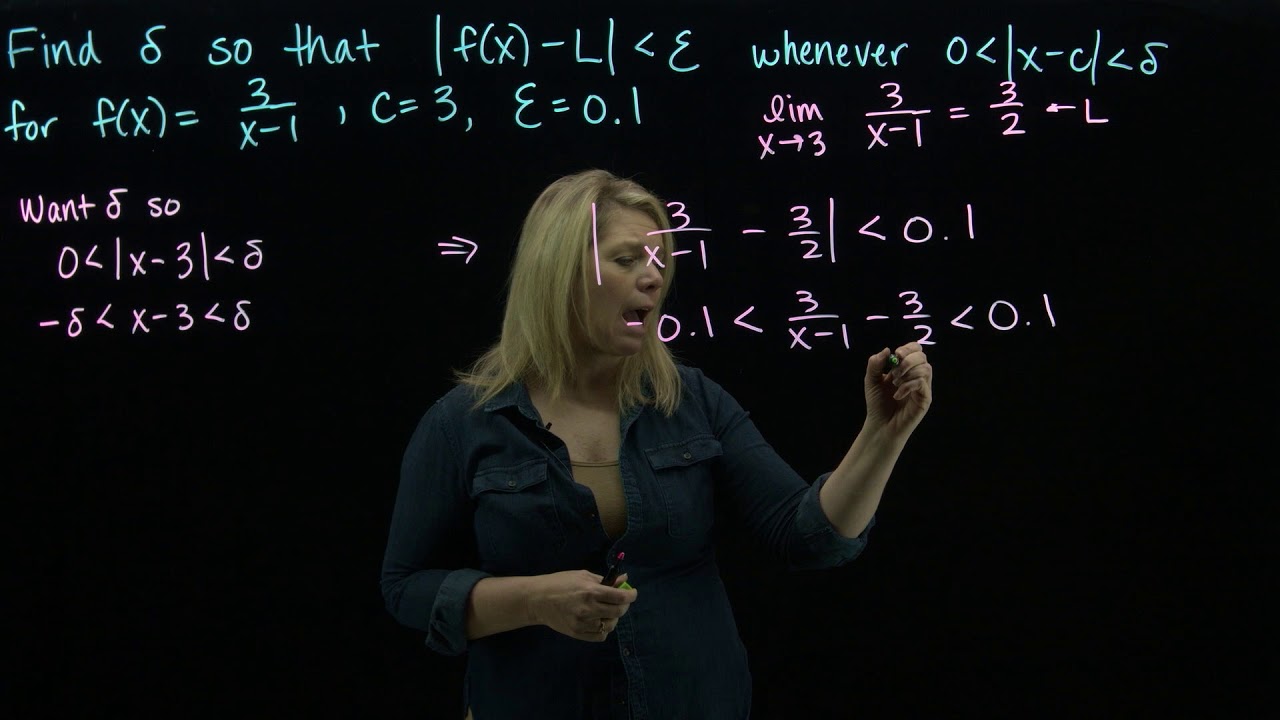 Find Delta for a Given Epsilon: A Harder Example