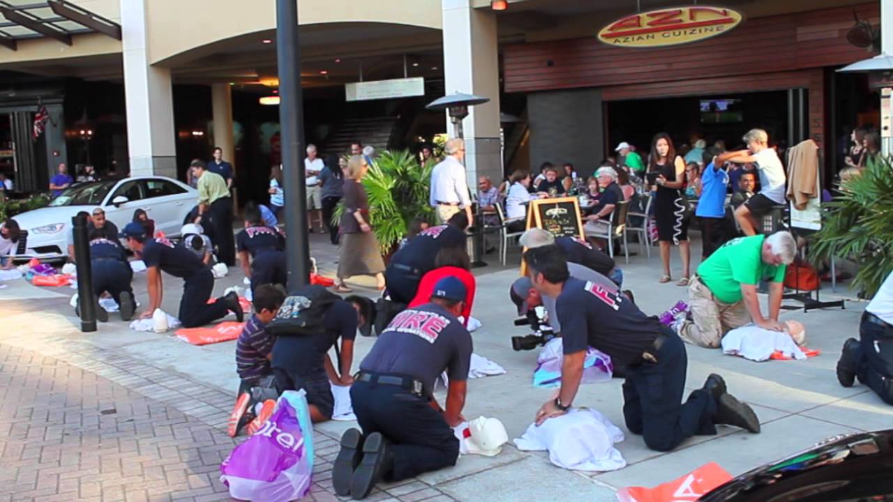 North Naples Fire Rescue Stayin' Alive CPR Flash Mob