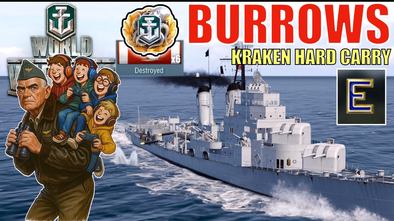 Kraken Unleashed! Геймплей USS Burrows Hard Carry