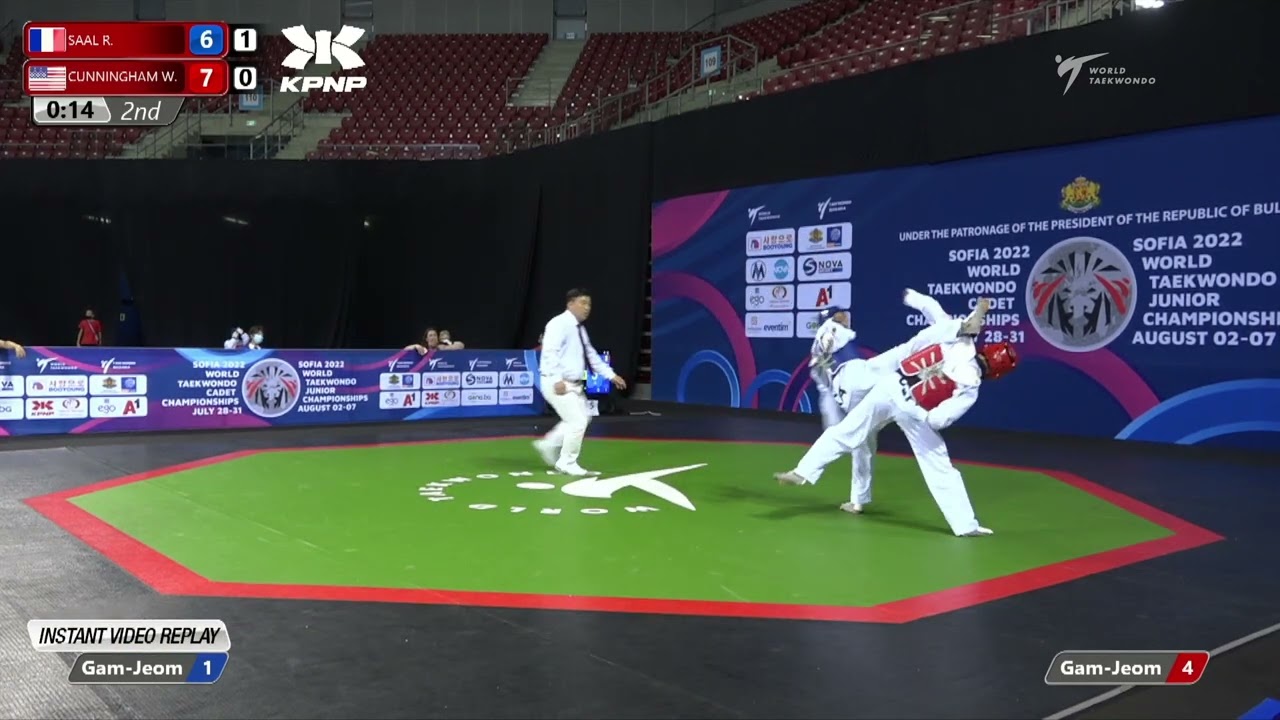 524 Quarter final Men  55kg FRA SAAL R  USA CUNNINGHAM W