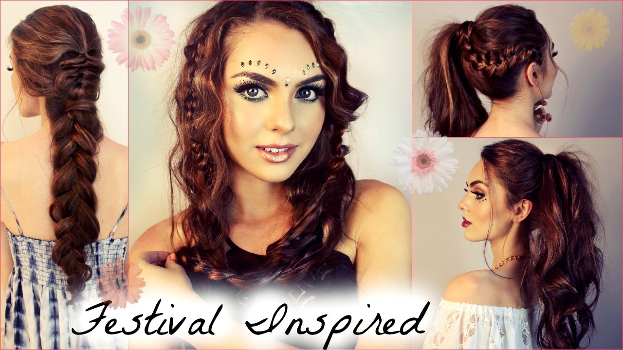 Music Festival Hairstyles for Long Hair | Beachy Waves, Braids & Ponytails - Jackie Wyers