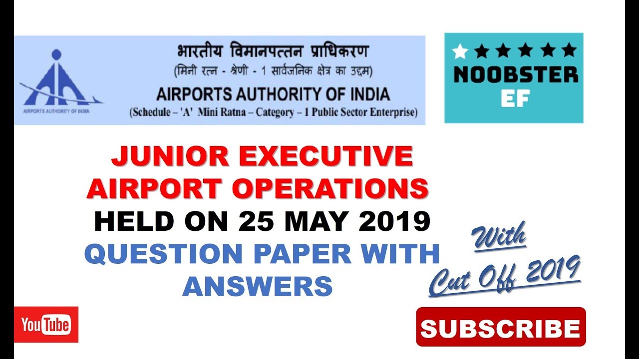 AAI JUNIOR EXECUTIVE(AIRPORT OPERATIONS) Question Paper with Answers 29 Nov 2018