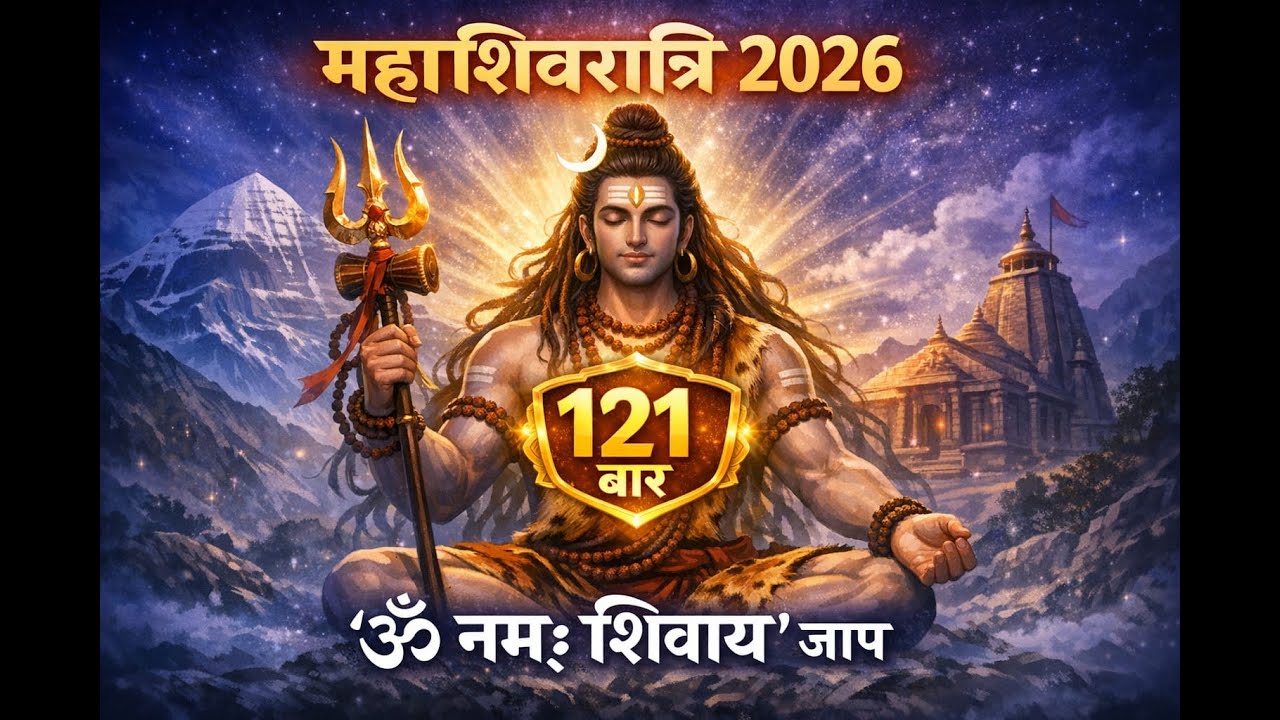🔥 महाशिवरात्रि 2026 स्पेशल: 121 बार 'ॐ नमः शिवाय' जाप🔱 | Har Har Mahadev | #mahashivratri2026