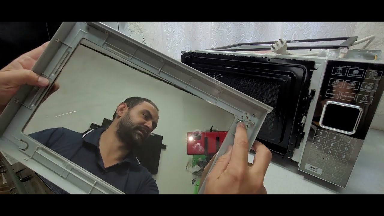 Consertando puxador quebrado porta microondas Philco PME25