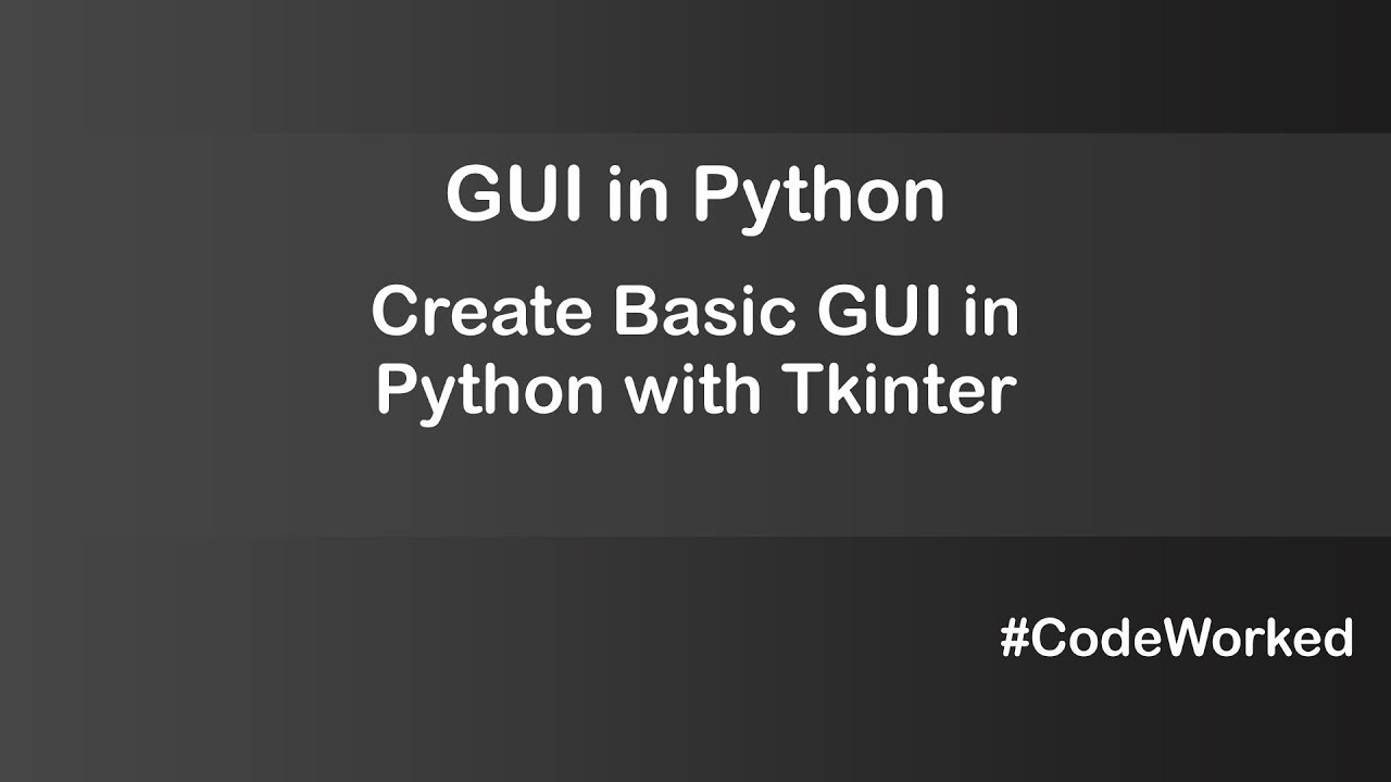 Create An Application Using Tkinter in Python | Tkinter Application #tkinter #python #learnpython