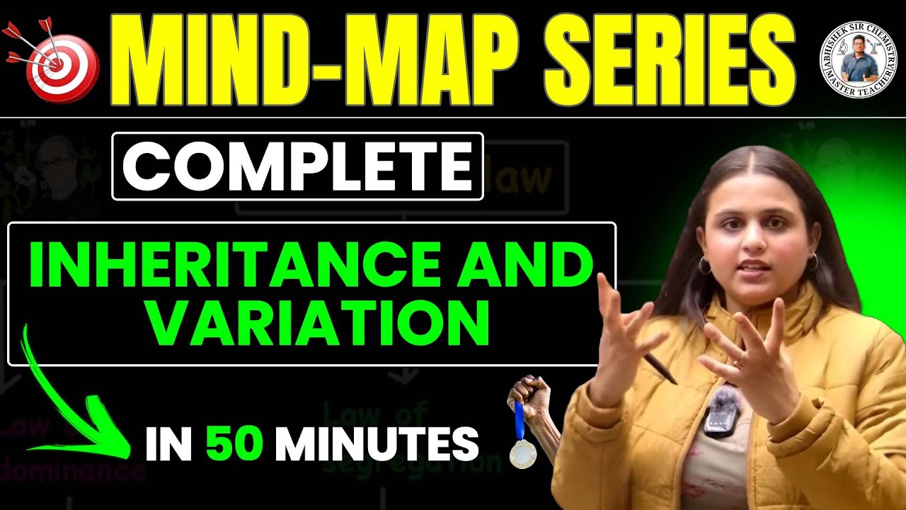 🌸Chapter 3. Inheritance and Variation  Mind Map🌱Class12th || Tapi Miss Series 1 || HSC || ASC ||