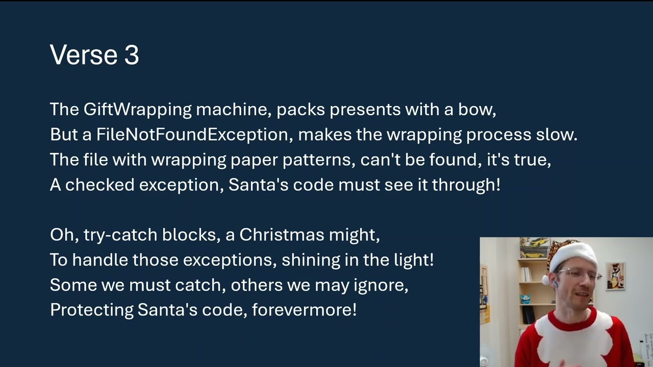Exceptions in Java Christmas Song