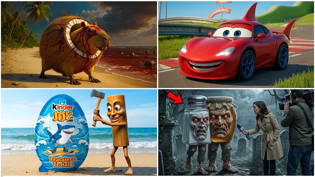 Ultimate Brainrot Chaos – McQueen, Kinder Joy & Zombies