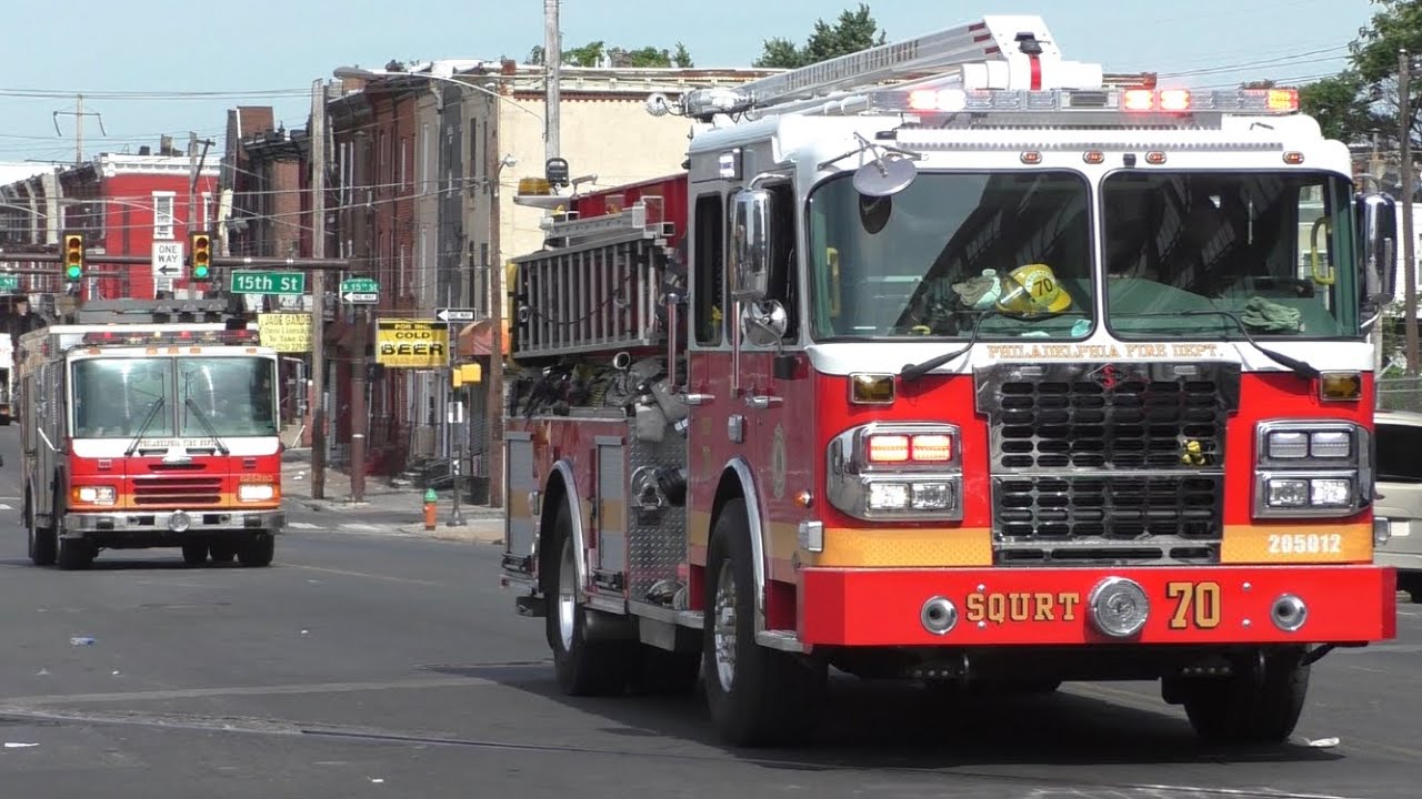 Philadelphia Fire Department BRAND NEW Squrt 70 & Air Unit 1 Responding 6/15/20