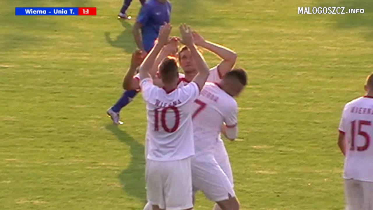 Wierna Małogoszcz - Unia Tarnów 3:2. Skrót meczu (2016.08.05).