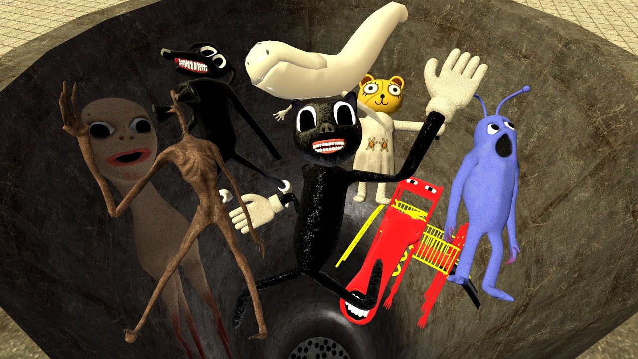SPARTAN KICKING DESTROYED TREVOR HENDERSON CREATURES in Garry's Mod!
