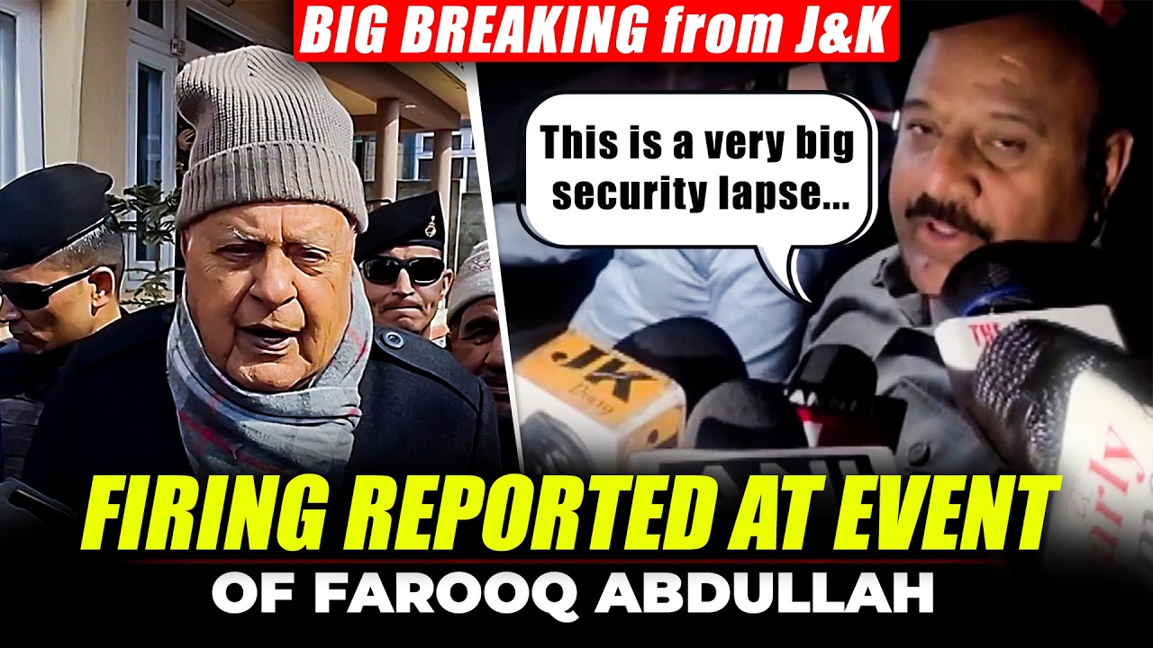 BIG BREAKING: Firing at event with Ex-J&K CM Farooq Abdullah present, 1 arrested | JAMMU & KASHMIR