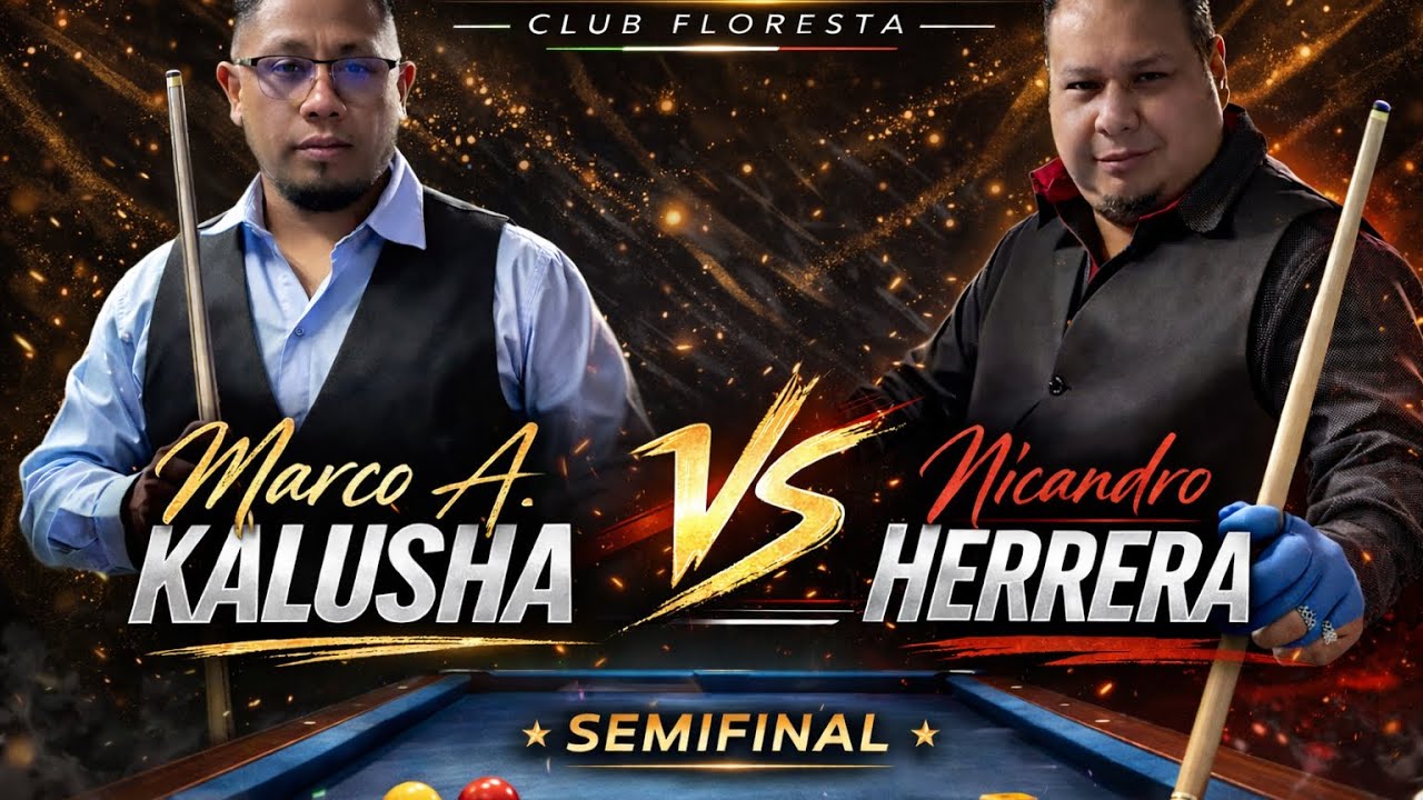 MENTALIDAD AL LÍMITE!! | Nicandro HERRERA vs Marco KALUSHA | Copa BillarOnline Floresta | 3 Cushion