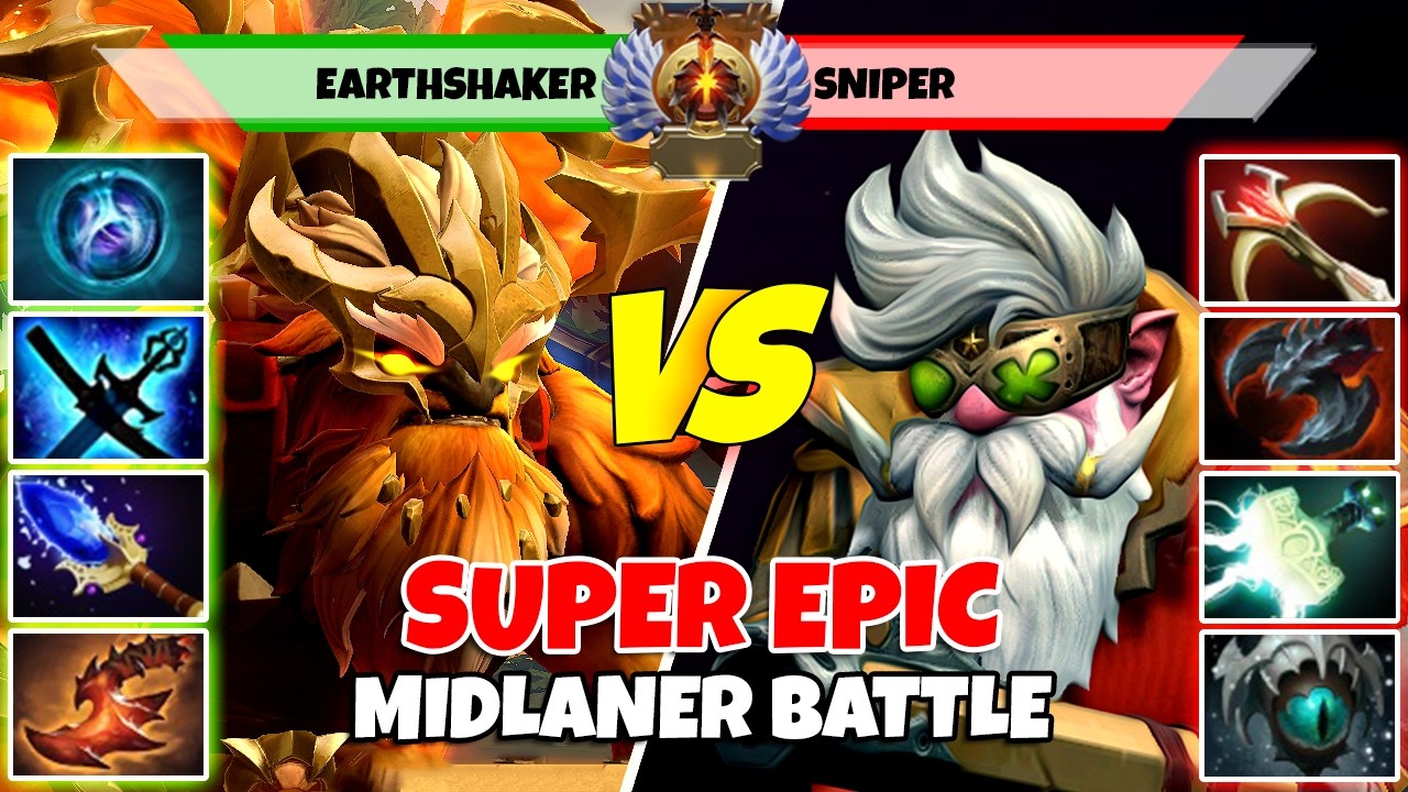 EARTHSHAKER (Mid) vs SNIPER (Mid) - Epic Battle Of Normal Match Dota 2 Players - Z Dota 2
