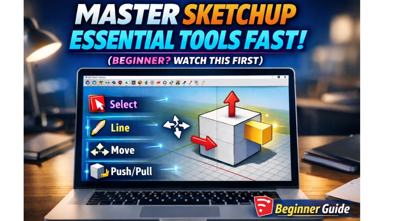 SketchUp Tutorial for Beginners | Complete Introduction to Basic Tools (Step-by-Step Guide)
