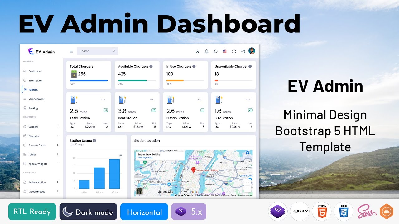 Charging Station Dashboard &ndash; Observe EV Station Live Updates