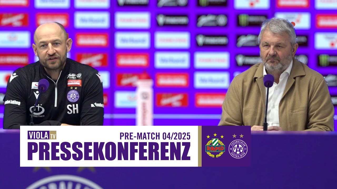 Live: Pressekonferenz vor SK Rapid - Austria Wien (04/2025) #faklive #ViolaTV #Veilchen