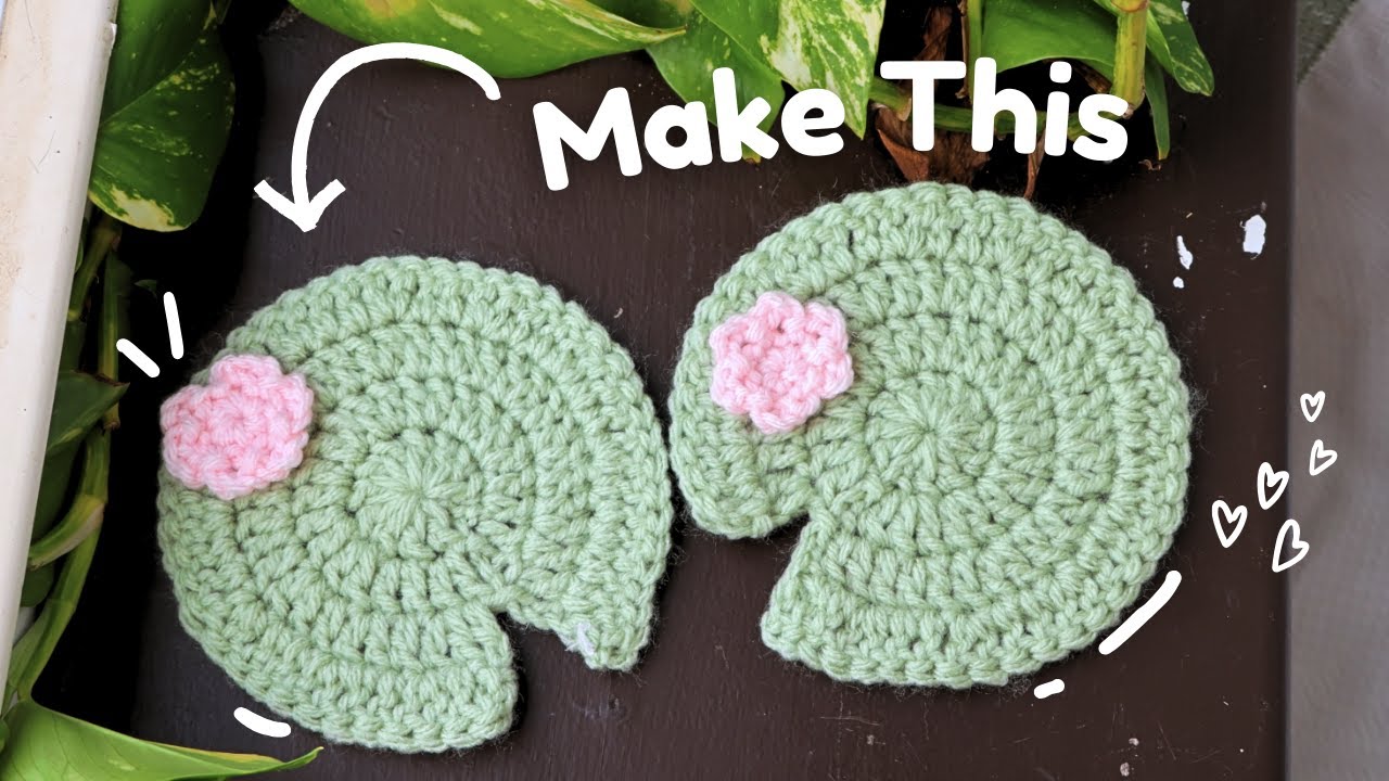 Crochet a Lily Pad Coaster in 20-30mins (free pattern)