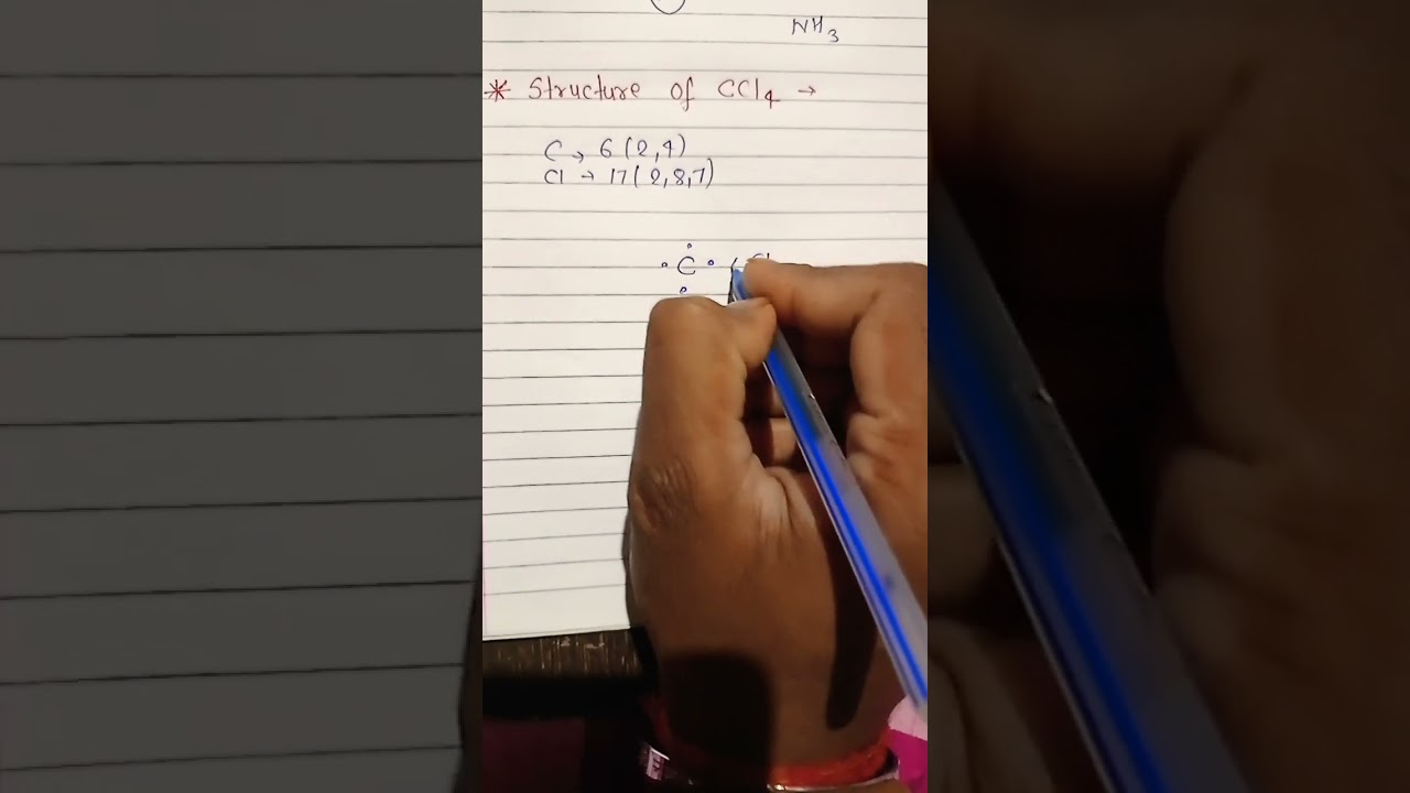 Structure of ccl4 class 11 chemical bonding and molecular structure #shorts #organic #chemistrynotes