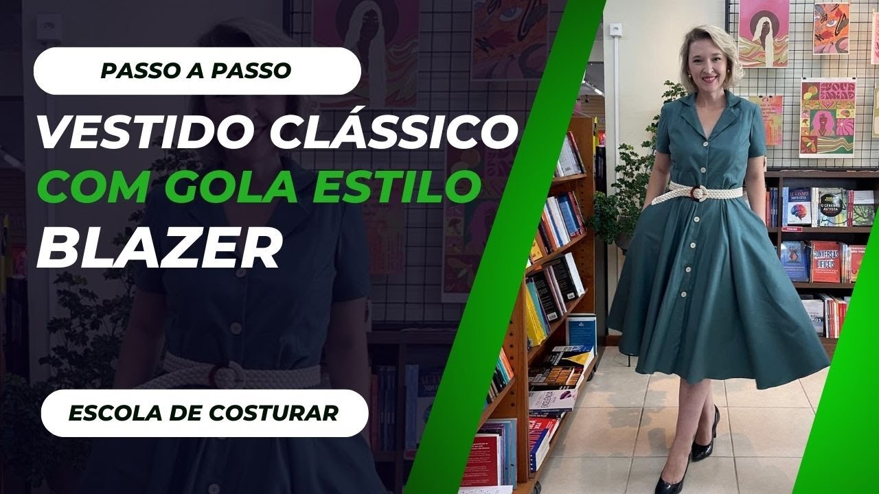 Aprenda a Costurar um  Vestido Clássico com Gola Estilo Blazer | Série Vestidos Clássicos