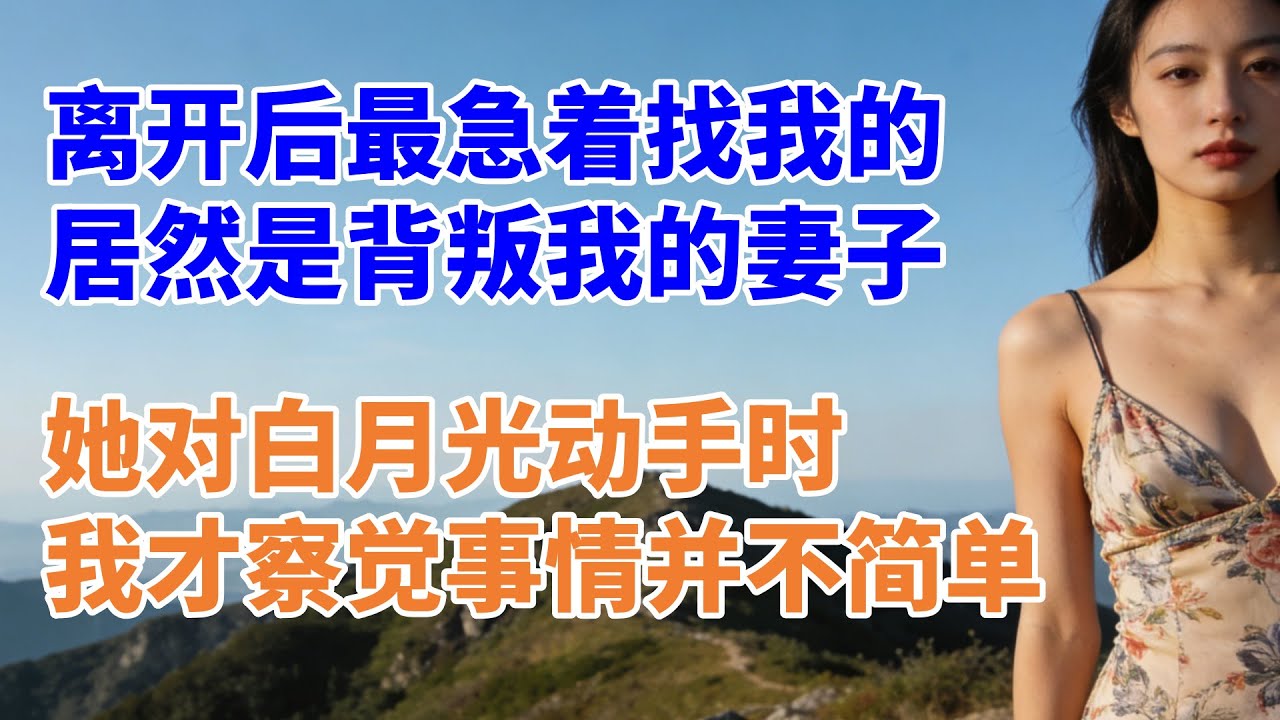 离开后最急着找我的，居然是背叛我的妻子，她对白月光动手时，我才察觉事情并不简单