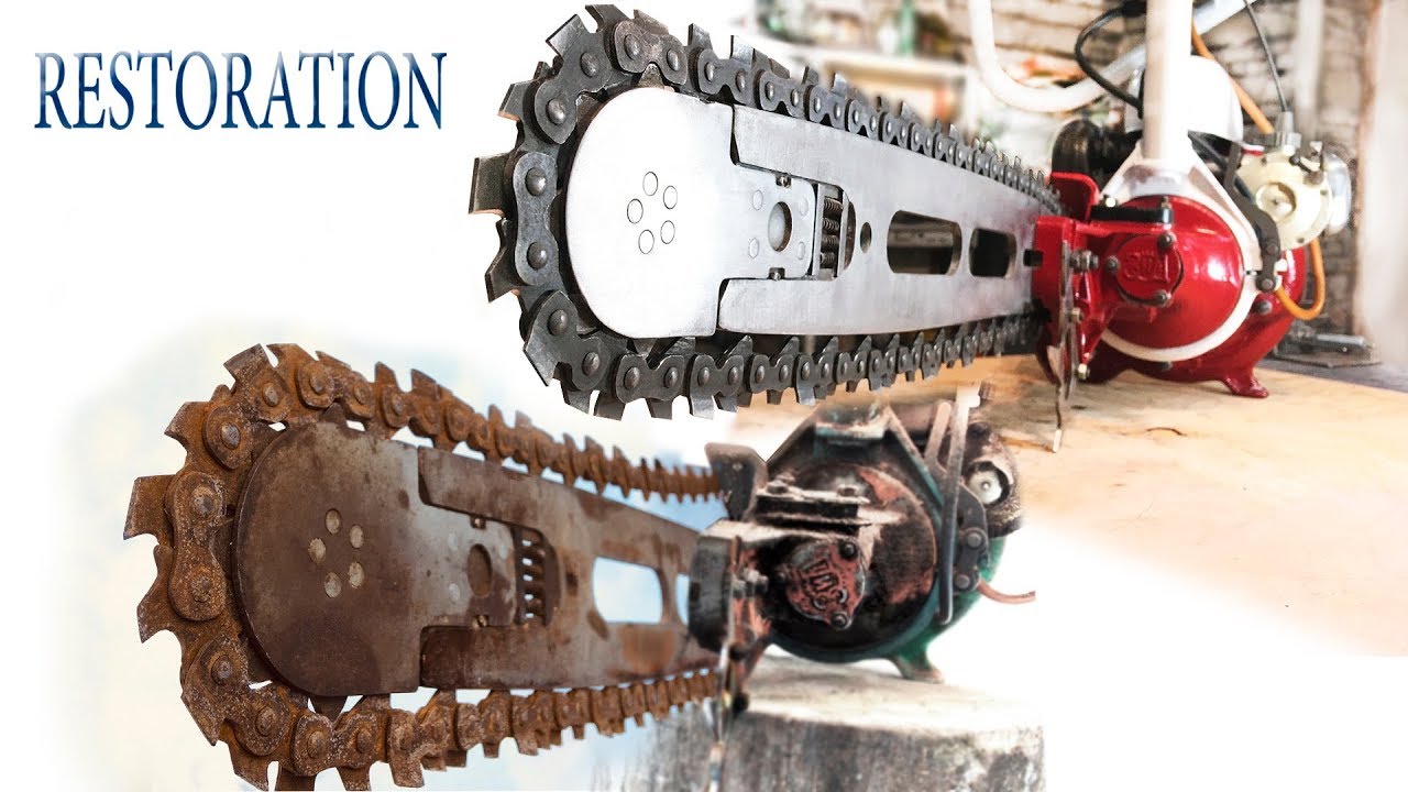Восстановление старой бензопилы из 1970-х | Old chainsaw restoration