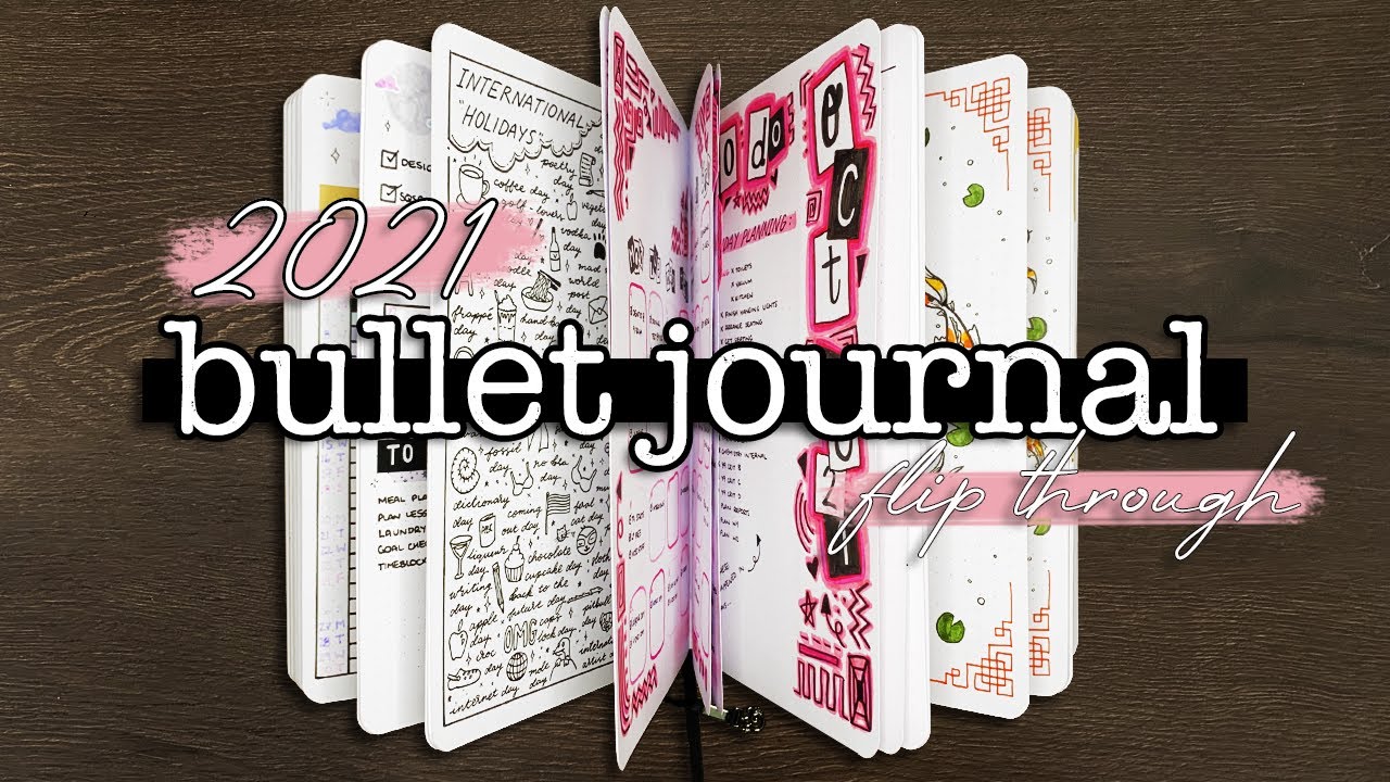 Полный обзор Bullet Journal 💜 Листаю свой Bujo 2021 года
