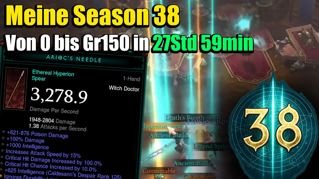 Diablo 3 | Season 38 | Von 0 bis Gr150 in 27Std 59min