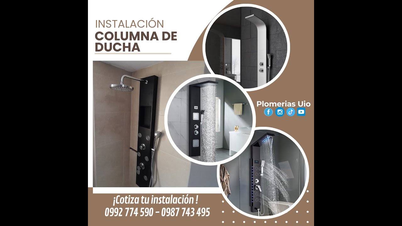 Tutorial cómo instalar una COLUMNA DE DUCHA - Plomeros Calificados Quito (Plomerias Uio)